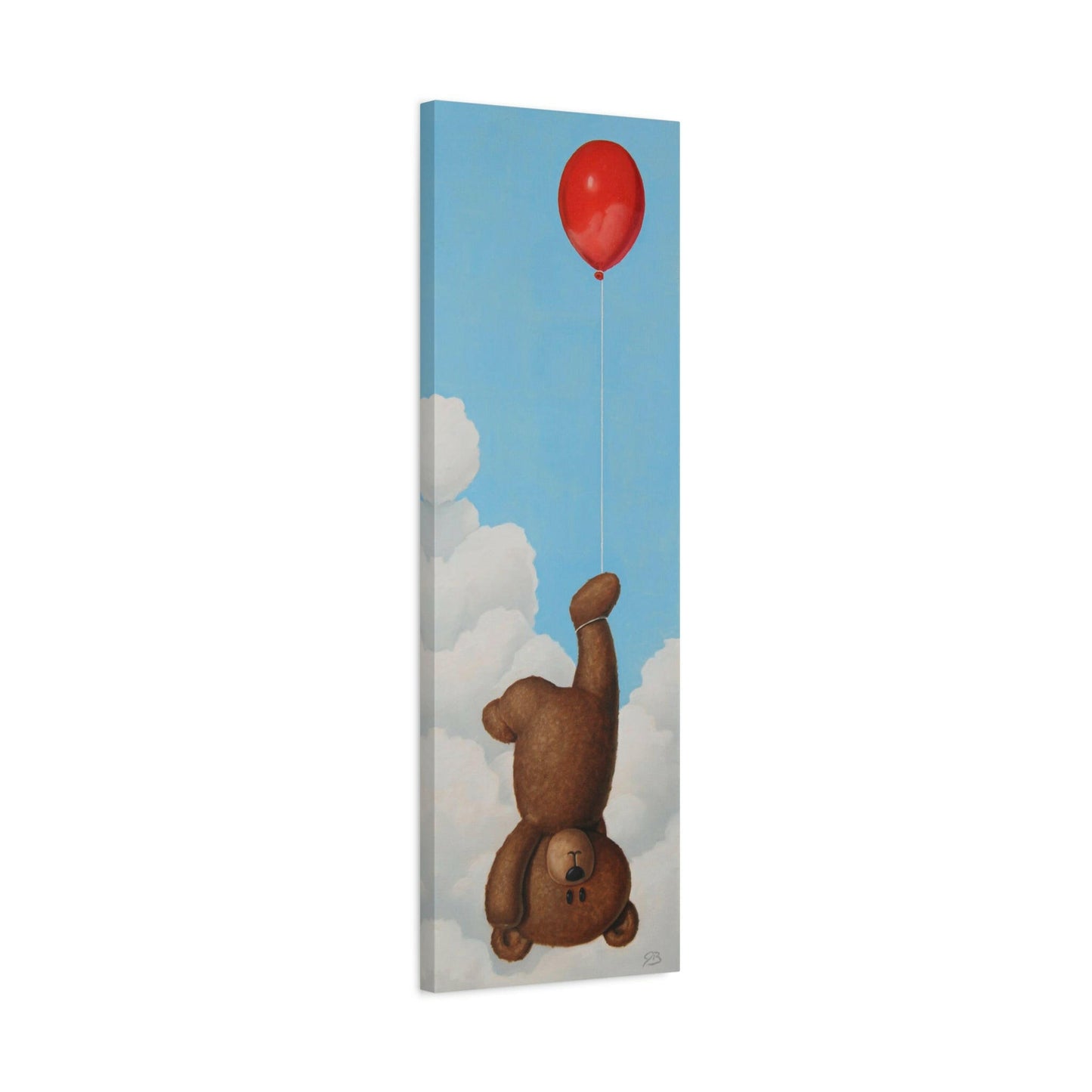 Teddy Bear with a Balloon (Carried by balloon) - Limited Edition Canvas Print