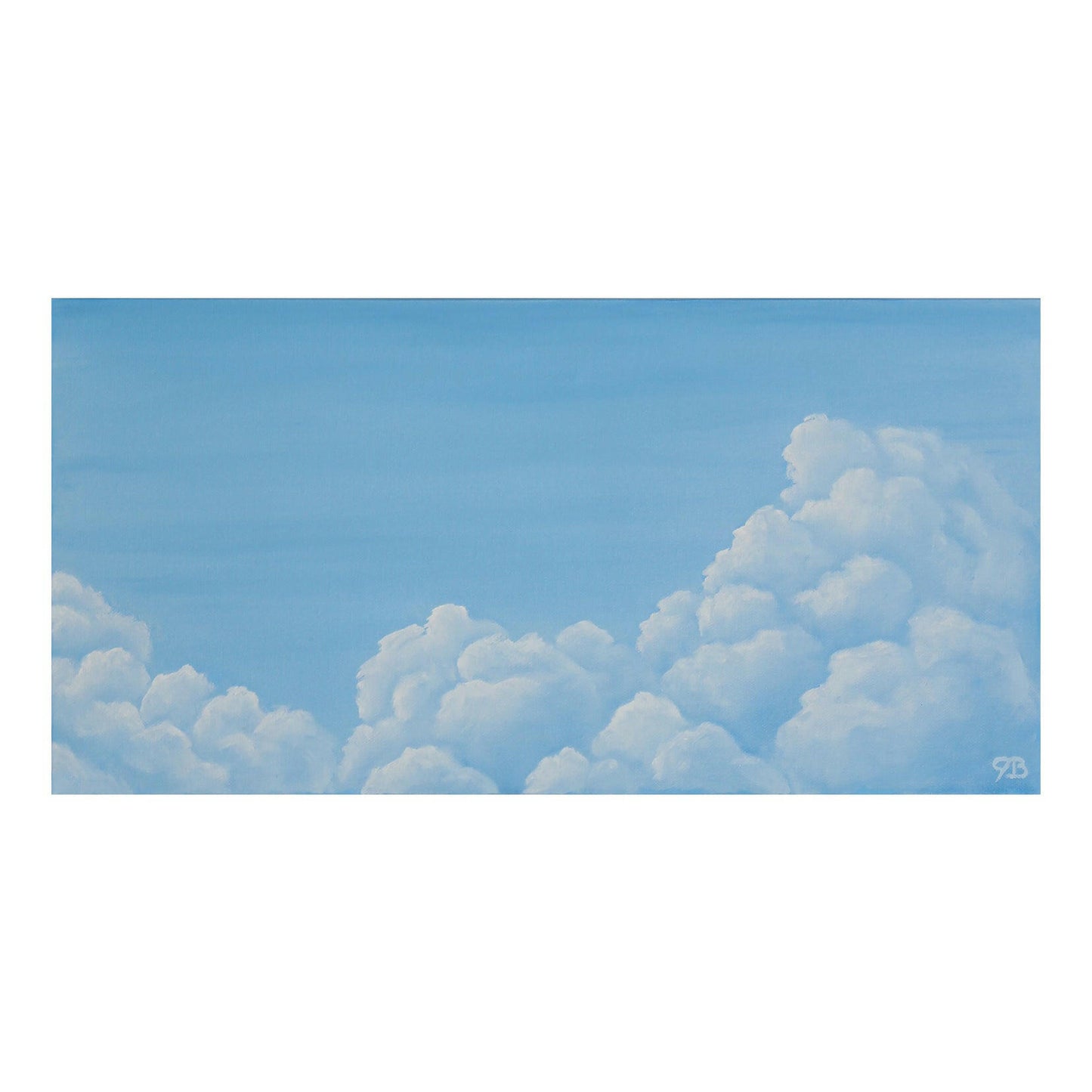 White Clouds, Blue Sky (10x20) - Original Painting