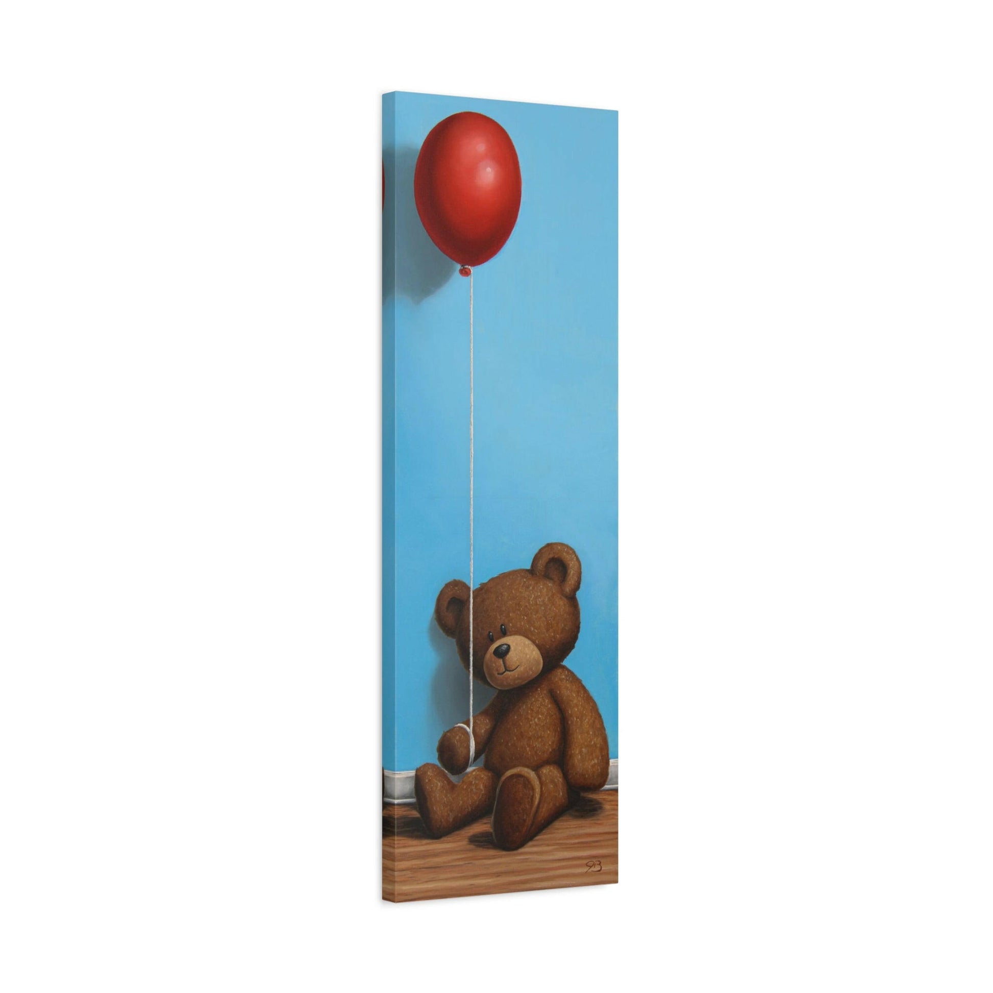 Teddy Bear Sitting With A Balloon Angled
