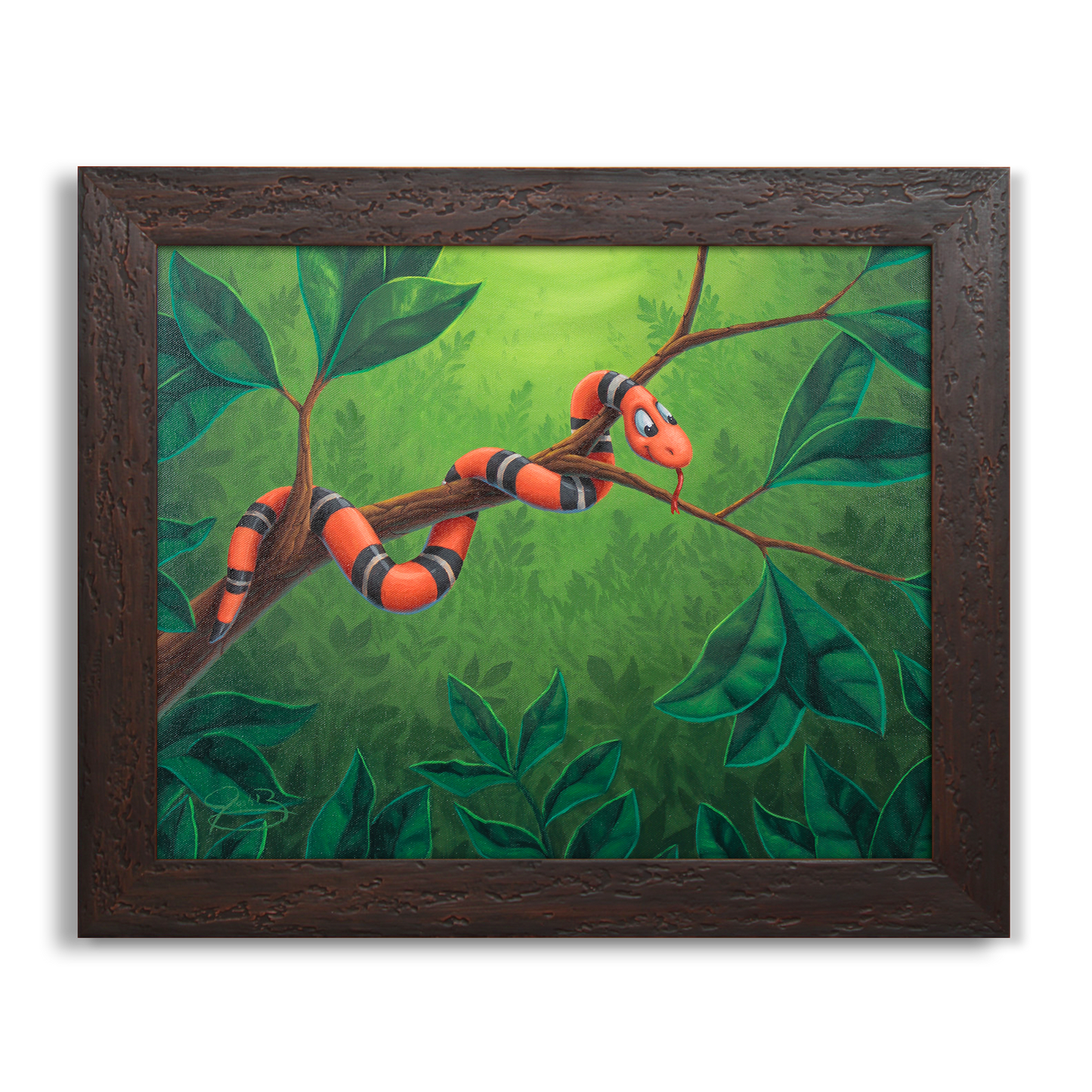 Snake on a Branch - Original Painting