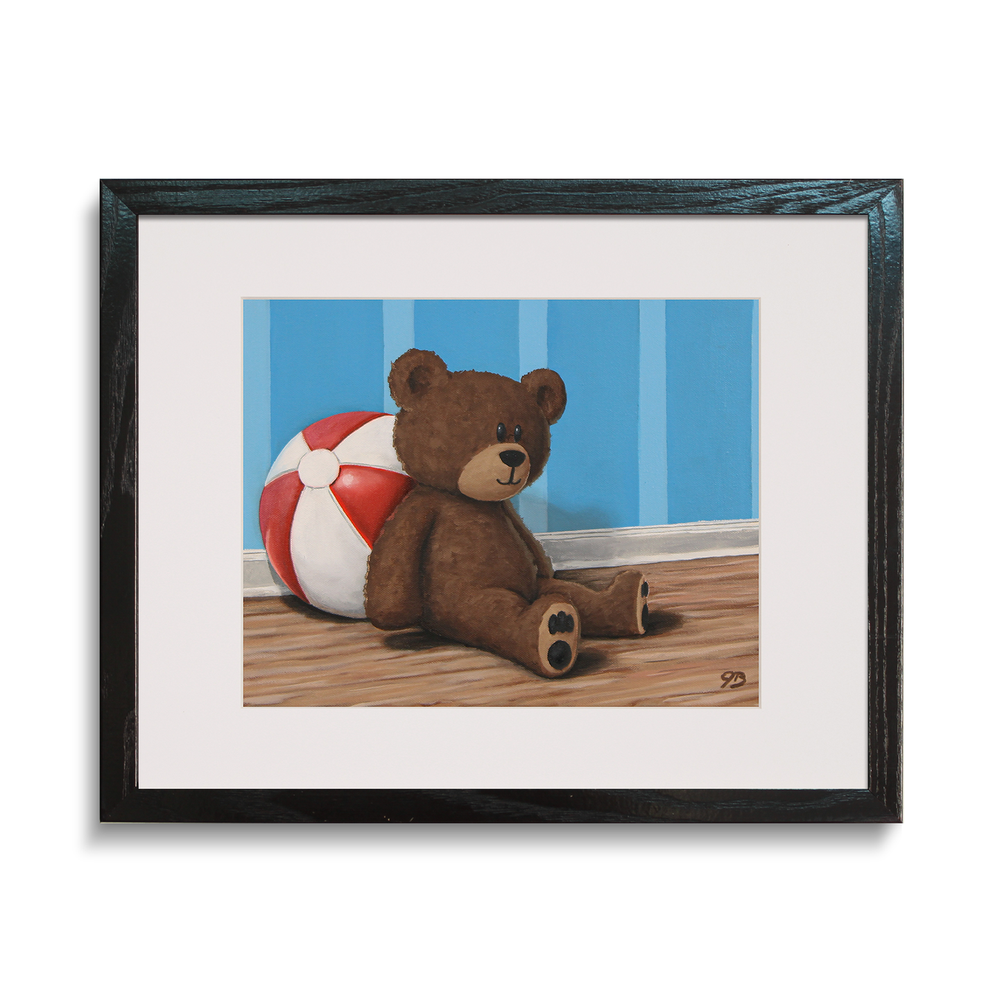 Teddy Bear and a Ball - Open Edition Print