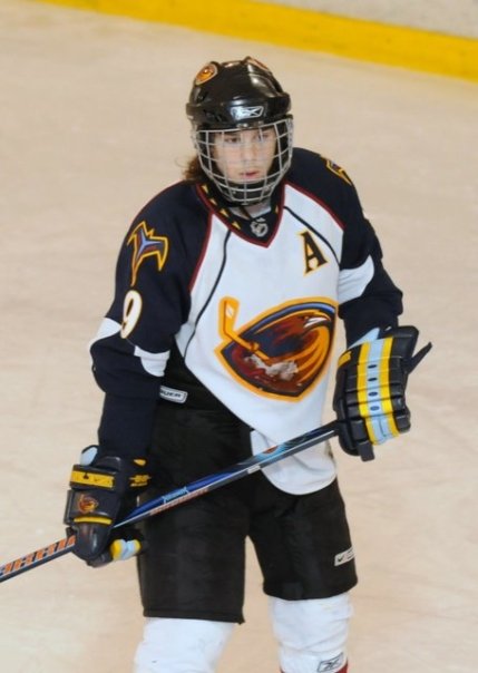 A picture of me playing hockey