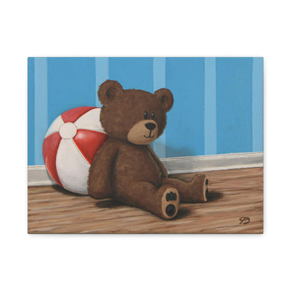 Teddy Bear and a Ball - Canvas print