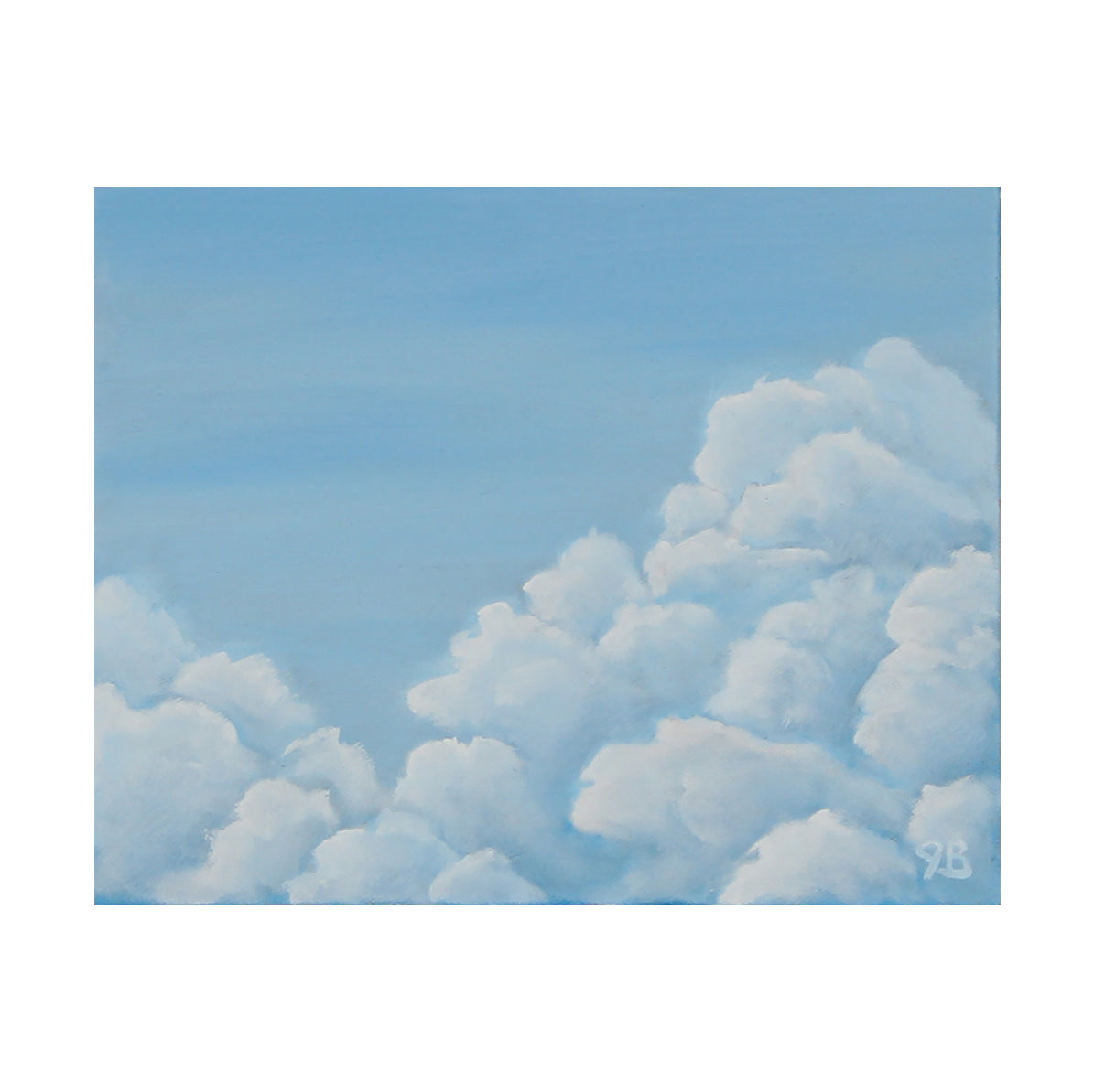 White Clouds, Blue Sky (8x10) - Original Painting