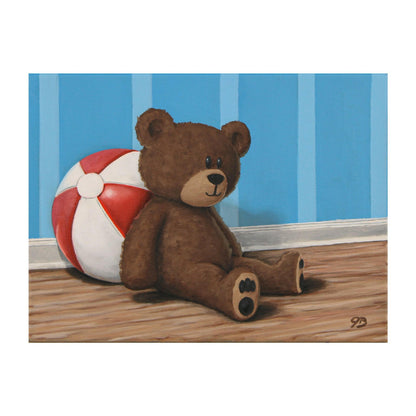 Teddy Bear and a Ball - Original Painting