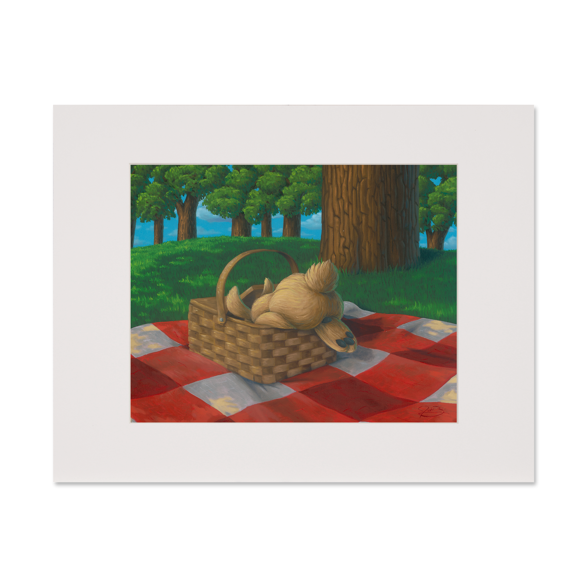 Print of Josh Berkman's "Bunny in the Basket"