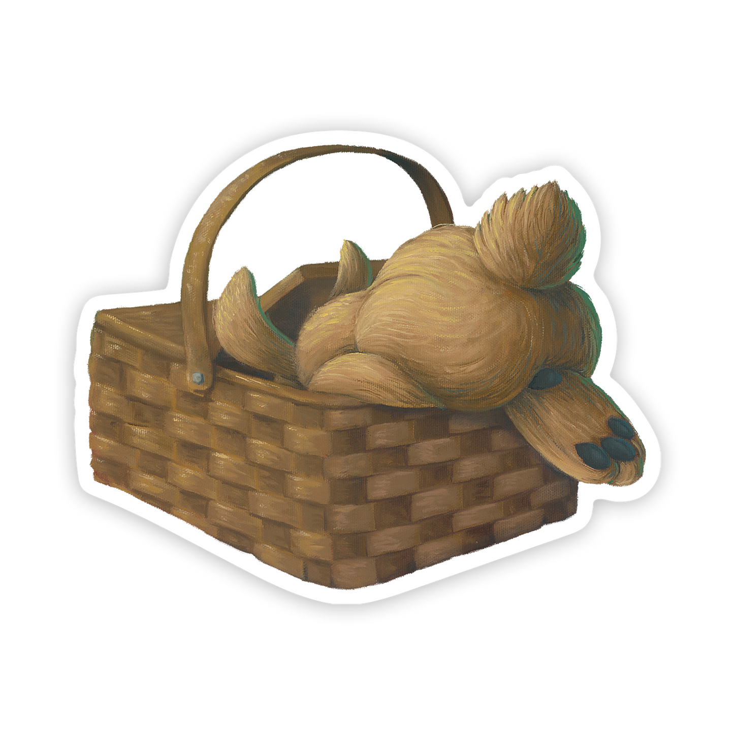 Bunny in a Basket Sticker