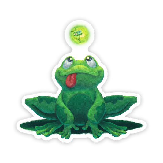 A Hungry Frog Sticker