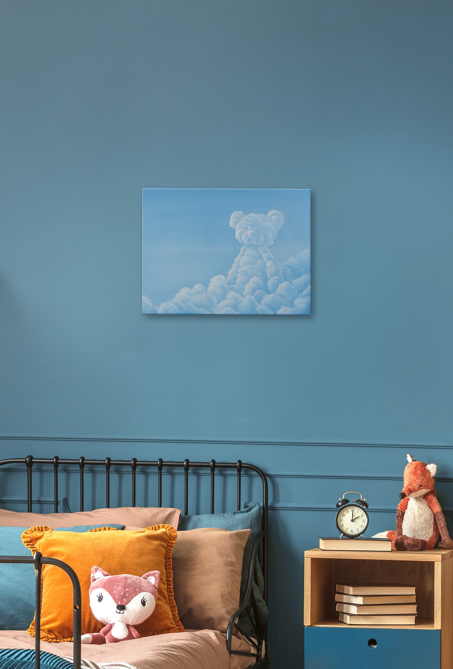 Teddy Bear in the Clouds - Canvas Print