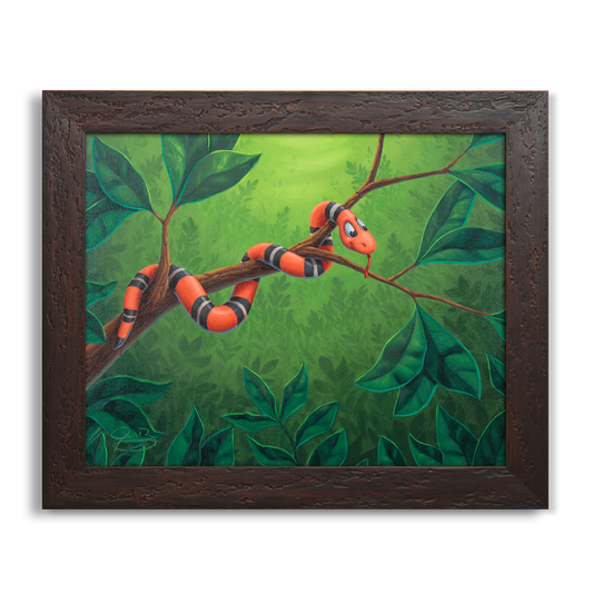 Snake on a Branch - Original Painting