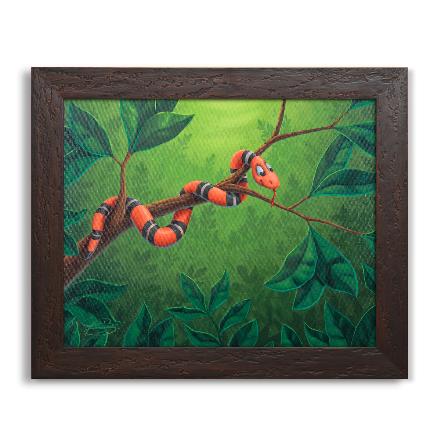 Snake on a Branch - Original Painting