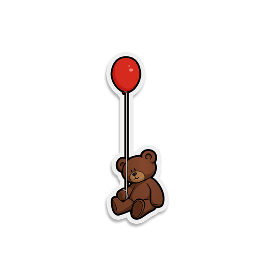 Teddy Bear and a Balloon Sticker