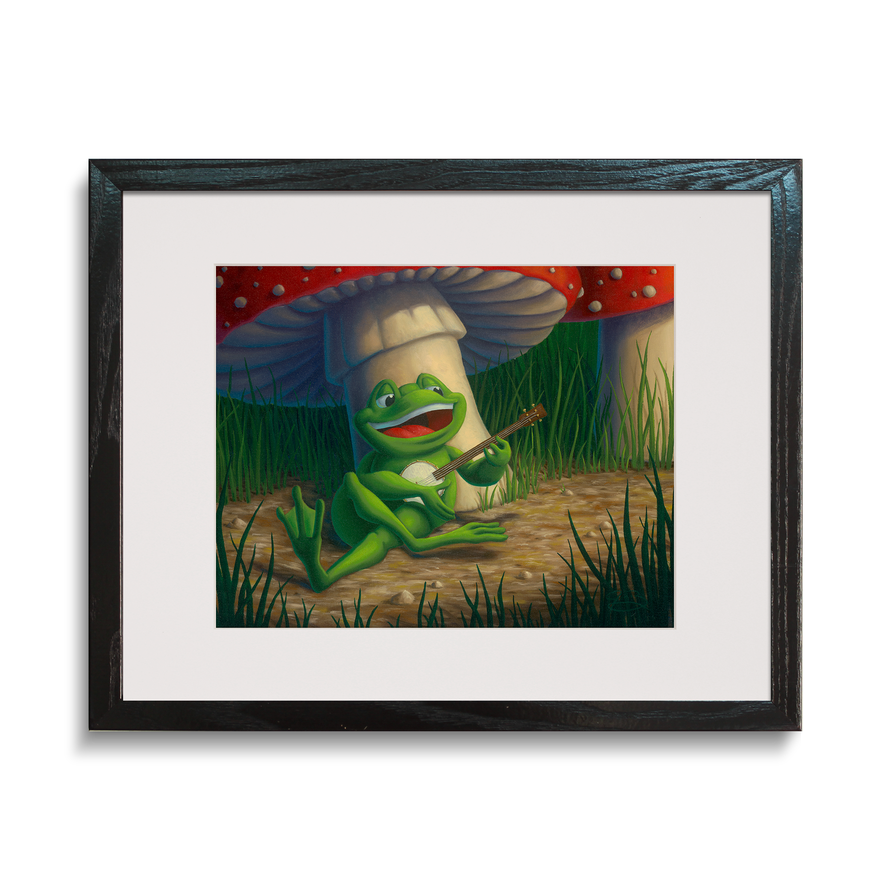 Framed print of Josh Berkman's "The Banjo Player"