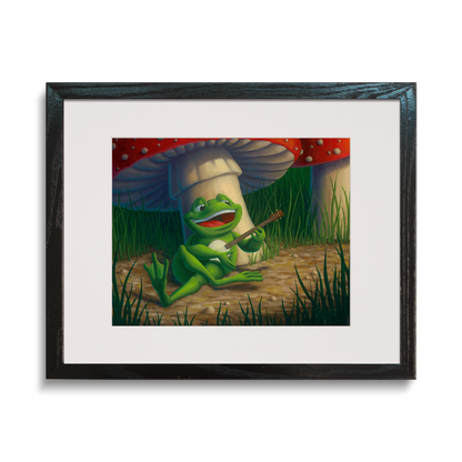 Framed print of Josh Berkman's "The Banjo Player"
