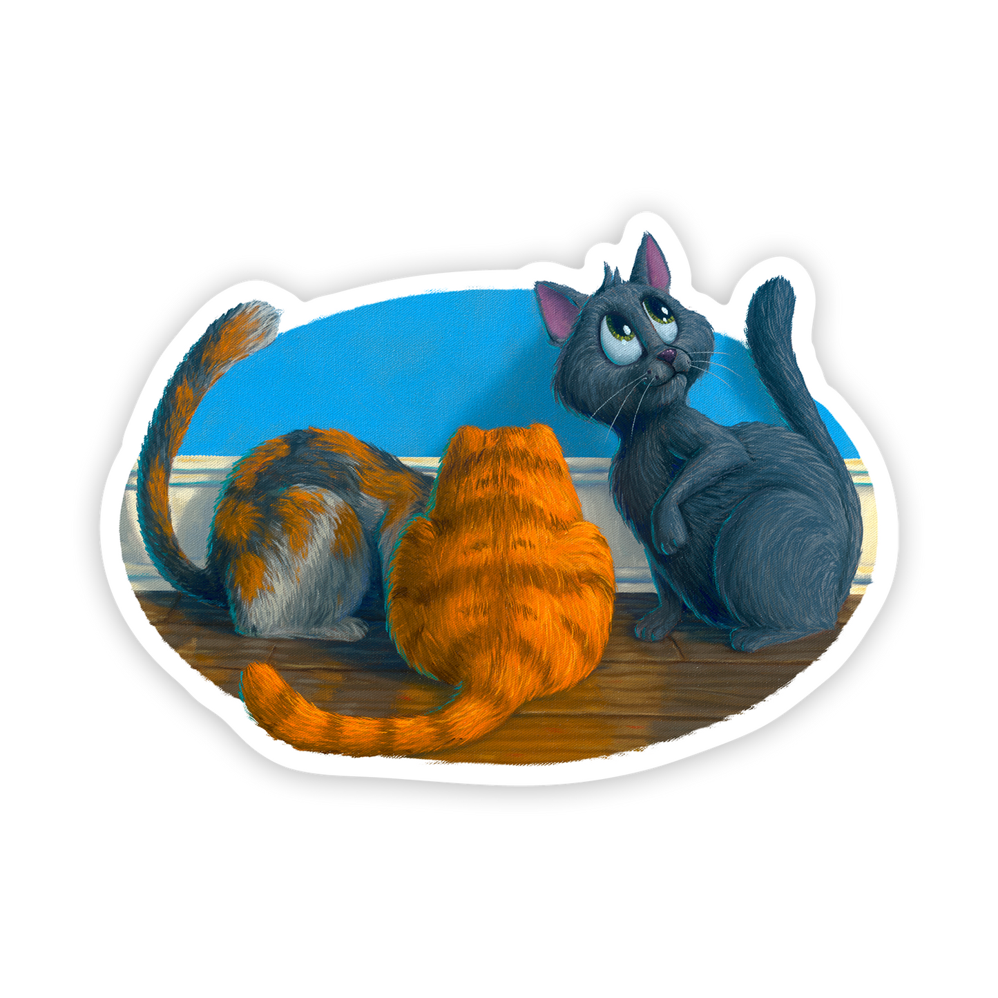 Waiting on a Mouse Sticker
